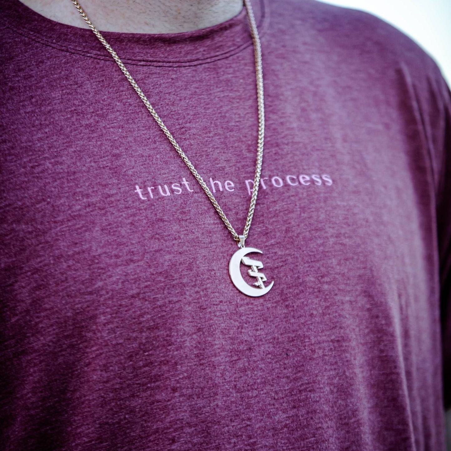 Corduroy Moon Pendant