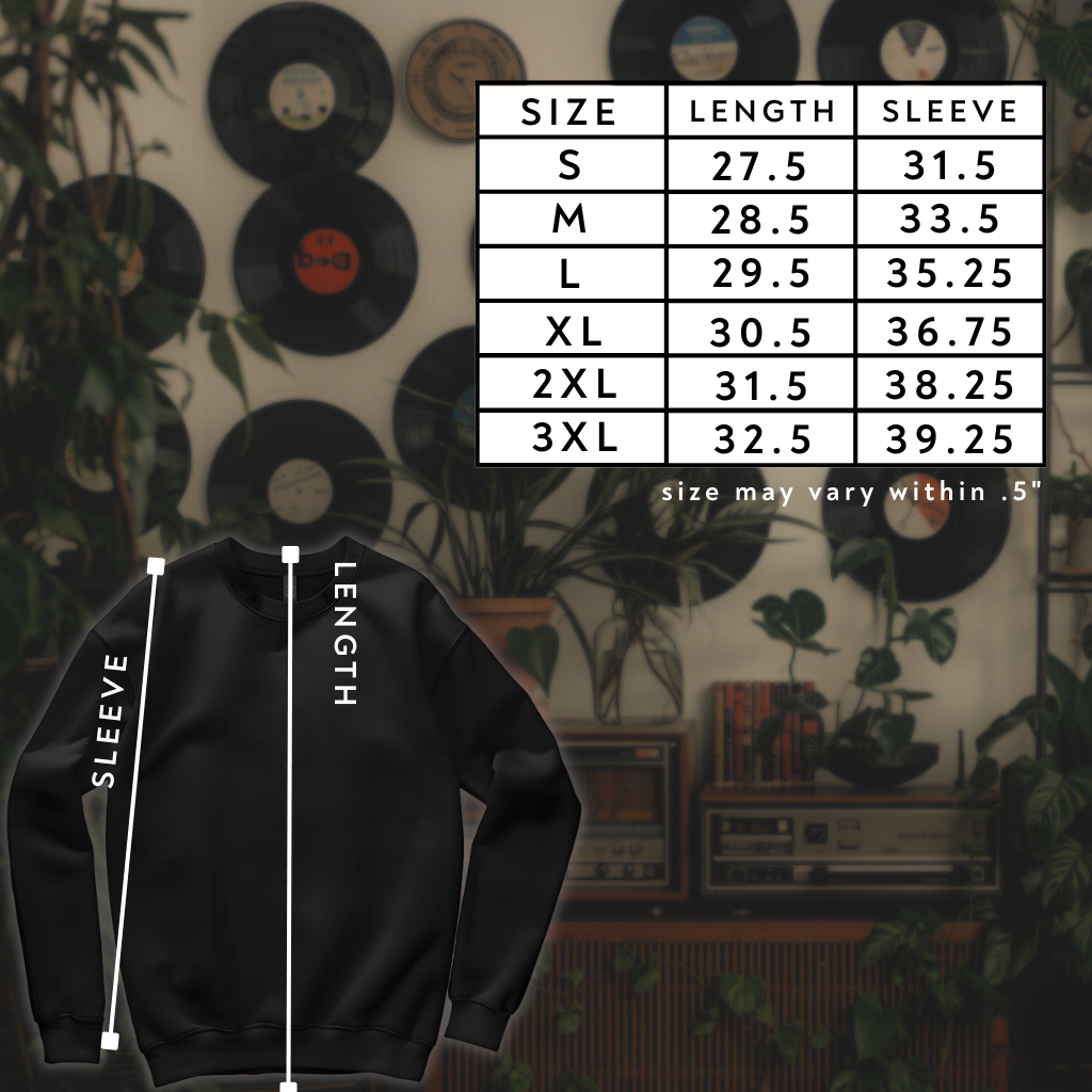 Crew Neck - Black on Black