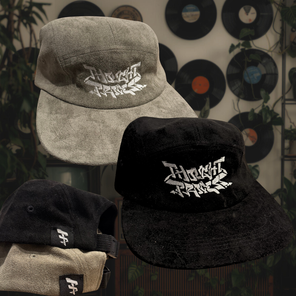 Suede Embroidered Logo 5 Panel Hat - LE